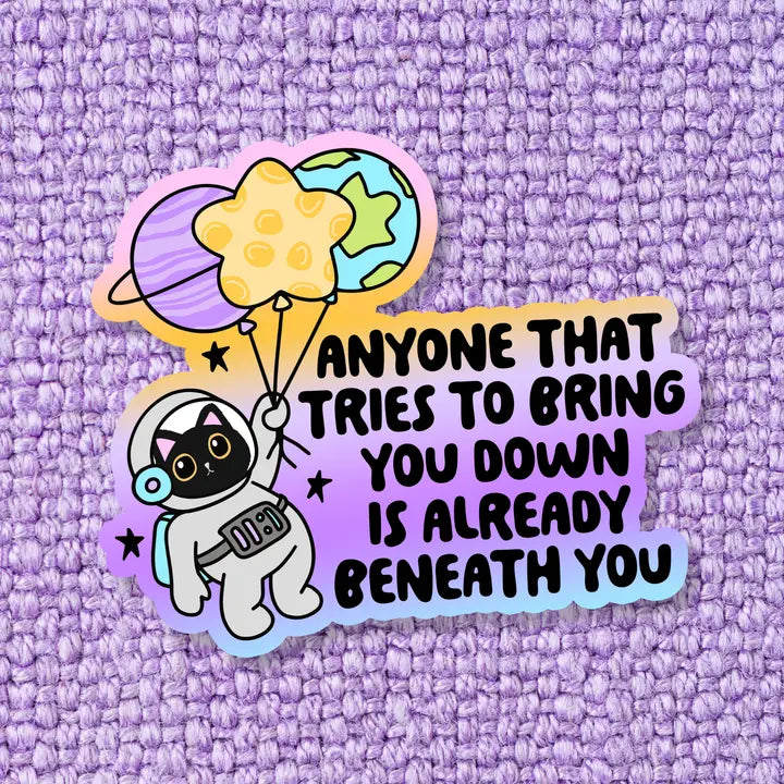 Cat Mental Health- Waterproof Vinyl Sticker