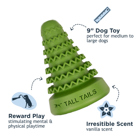 Tall Tails Evergreen Rubber Toy