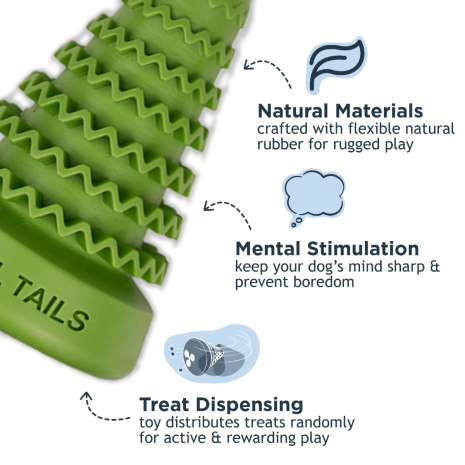 Tall Tails Evergreen Rubber Toy