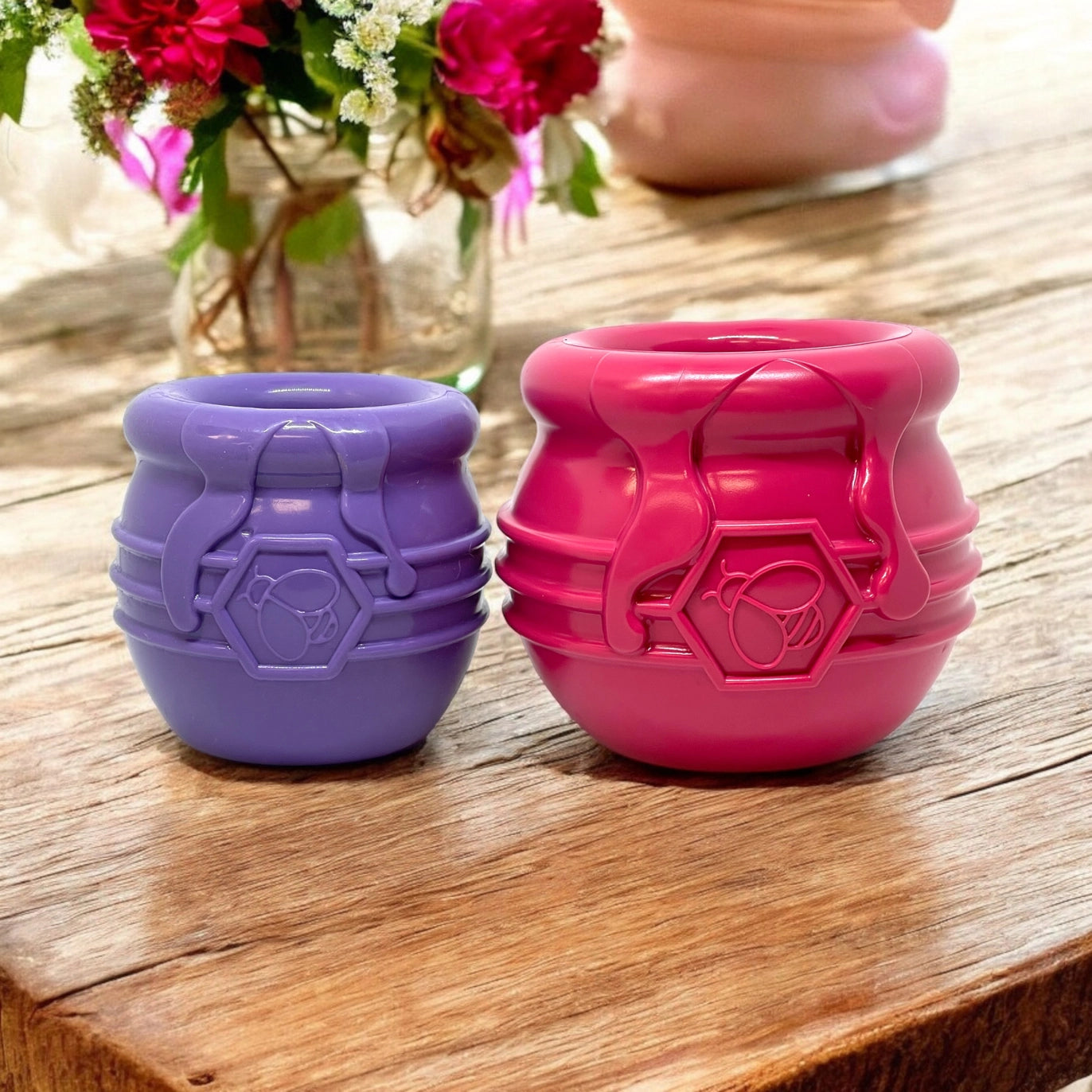Blue Honey Pot Treat Dispenser