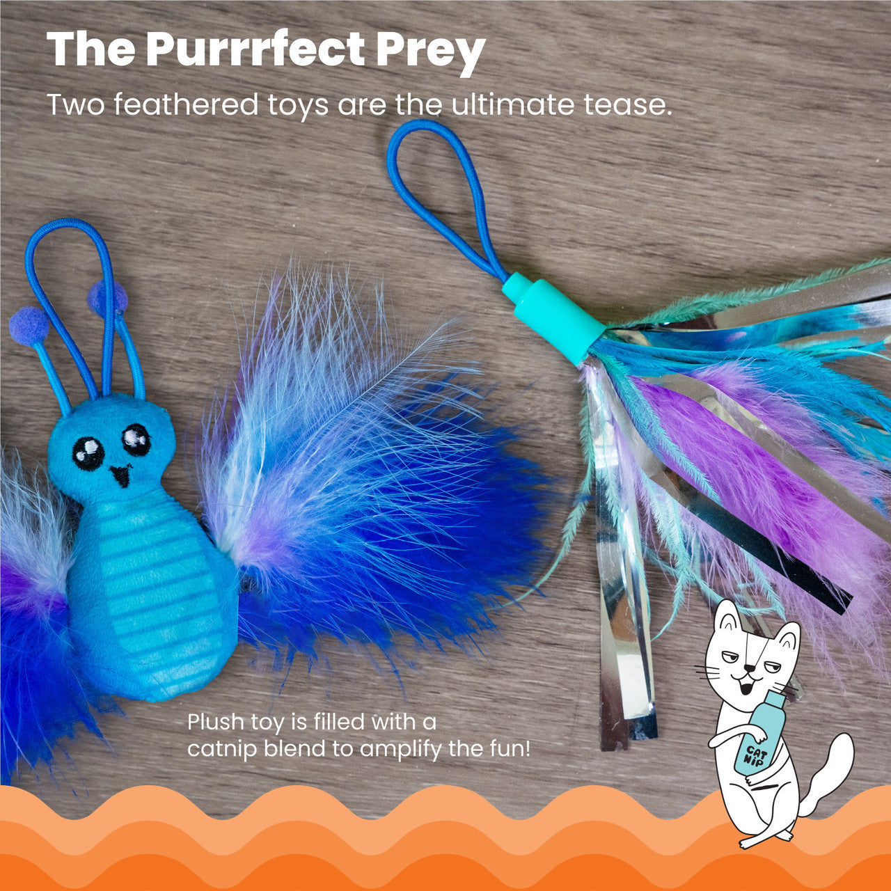 Tail Teaser Air Prey Interactive Cat Wand