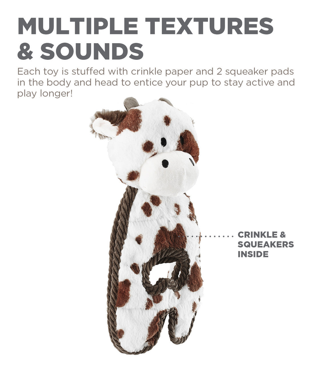 Cuddle Tugs Plush Cow