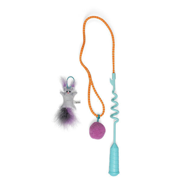 Cat-apult Spring Wand Cat Teaser Wand