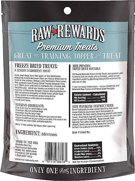 Raw Rewards Freeze Dried Minnows | NWN