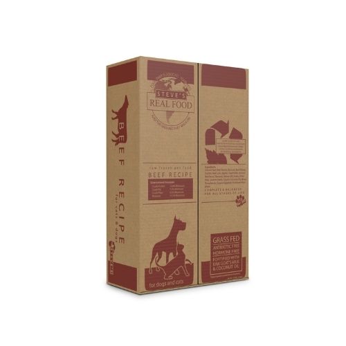Frozen Raw Dog & Cat Food, Beef Recipe | Steve's Real Food Frozen
