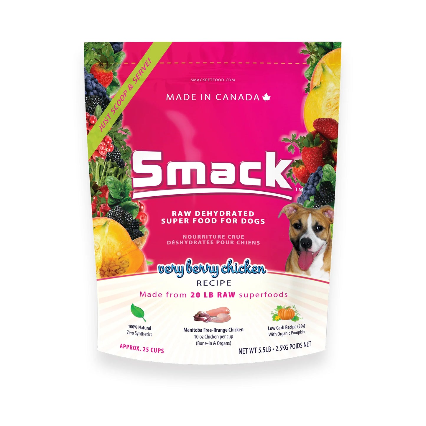 SMACK Very Berry Chicken Dehydrated Raw Food