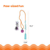 Cat-apult Spring Wand Cat Teaser Wand