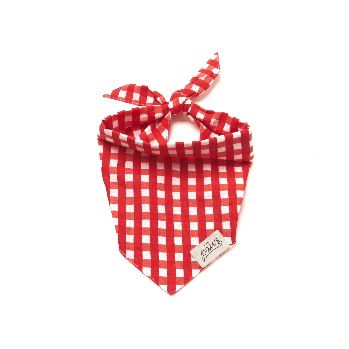 Classic Red Check Dog Bandana | The Paws