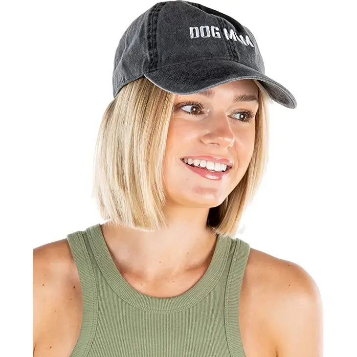 Distressed Dog Mom Baseball Cap