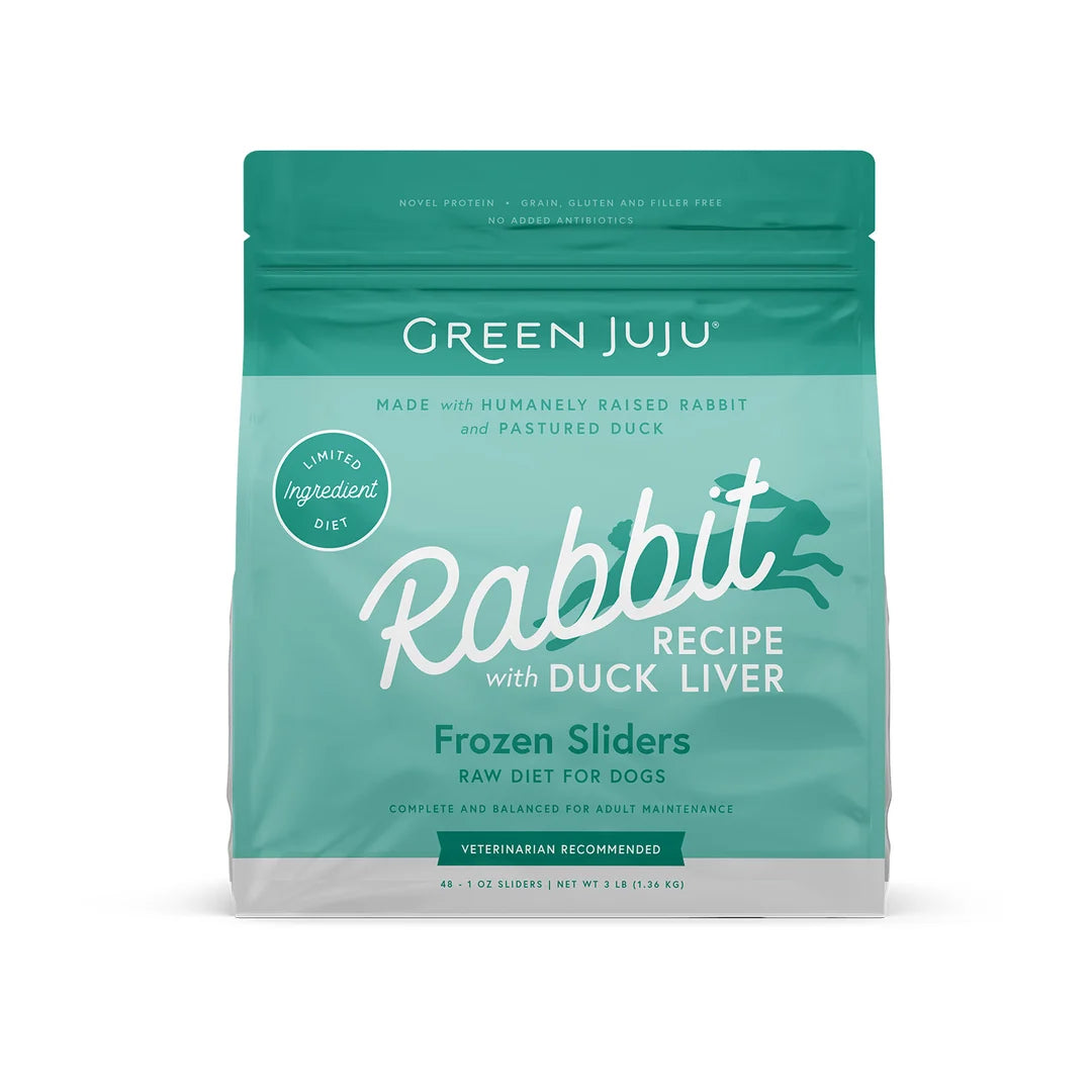 Green Juju Frozen Raw Rabbit Recipe w/ Duck Liver