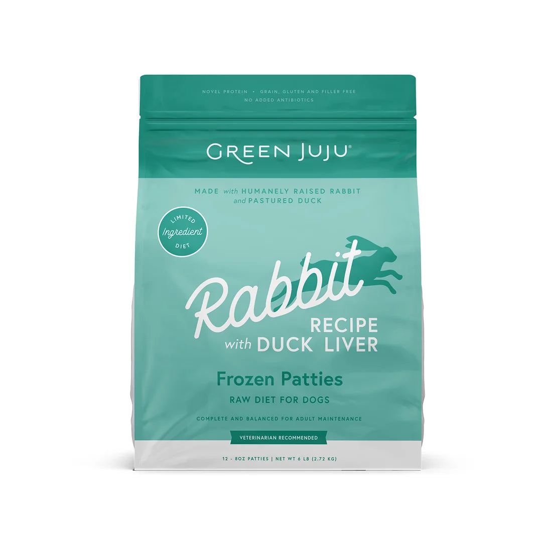 Green Juju Frozen Raw Rabbit Recipe w/ Duck Liver