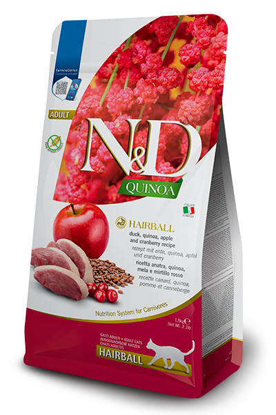 Farmina Cat Food- N&D Quinoa Feline- Hairball Adult