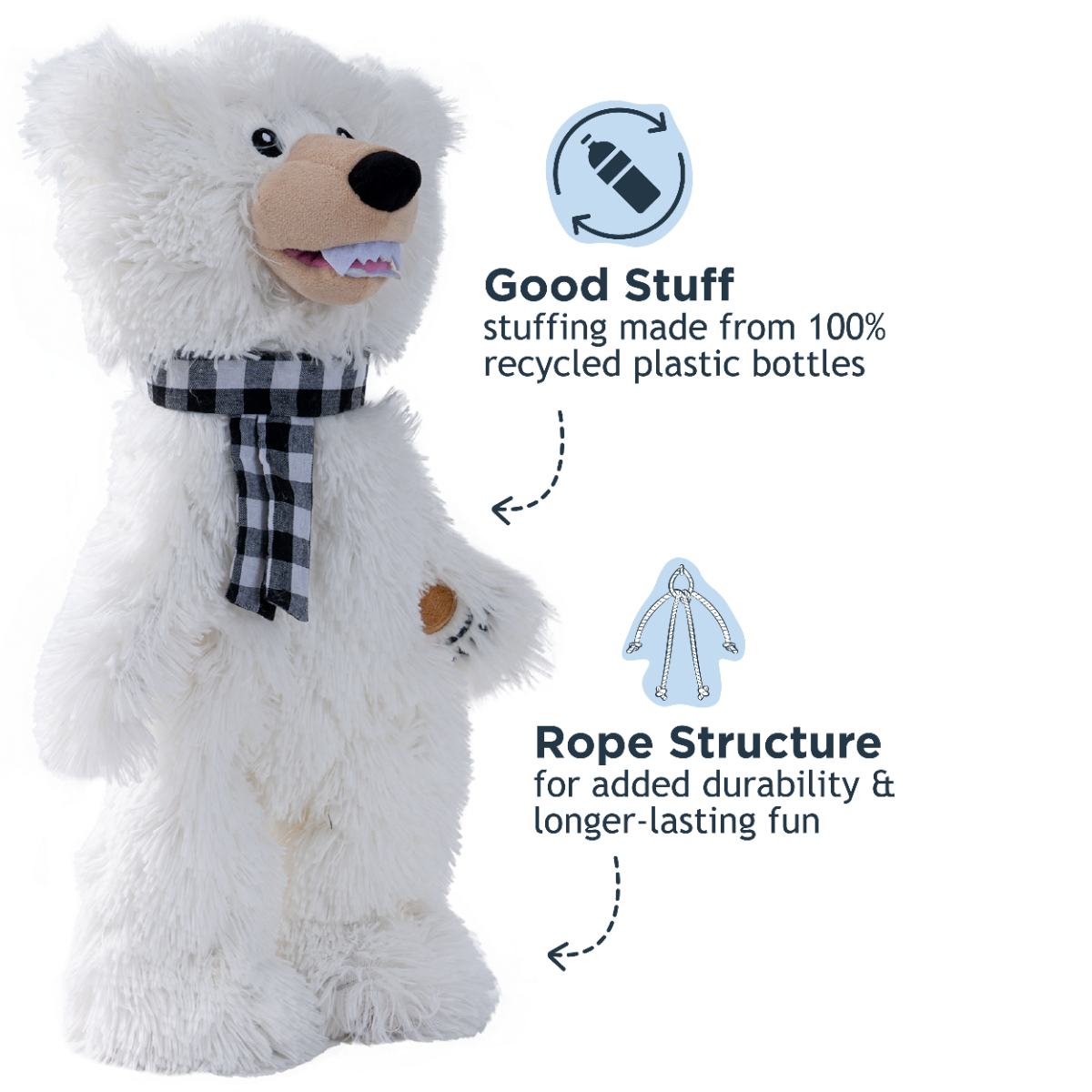 Tall Tails Stuff-less Polar Bear