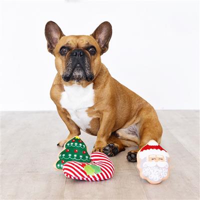 Dear Santa Small Plush Dog Toy -Set Of 3