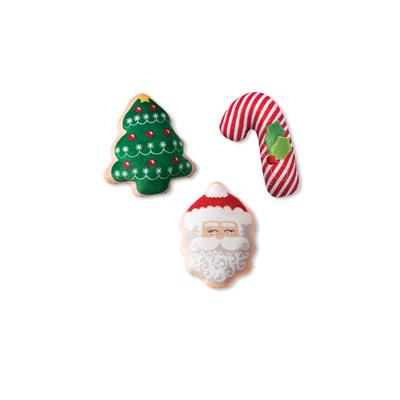 Dear Santa Small Plush Dog Toy -Set Of 3