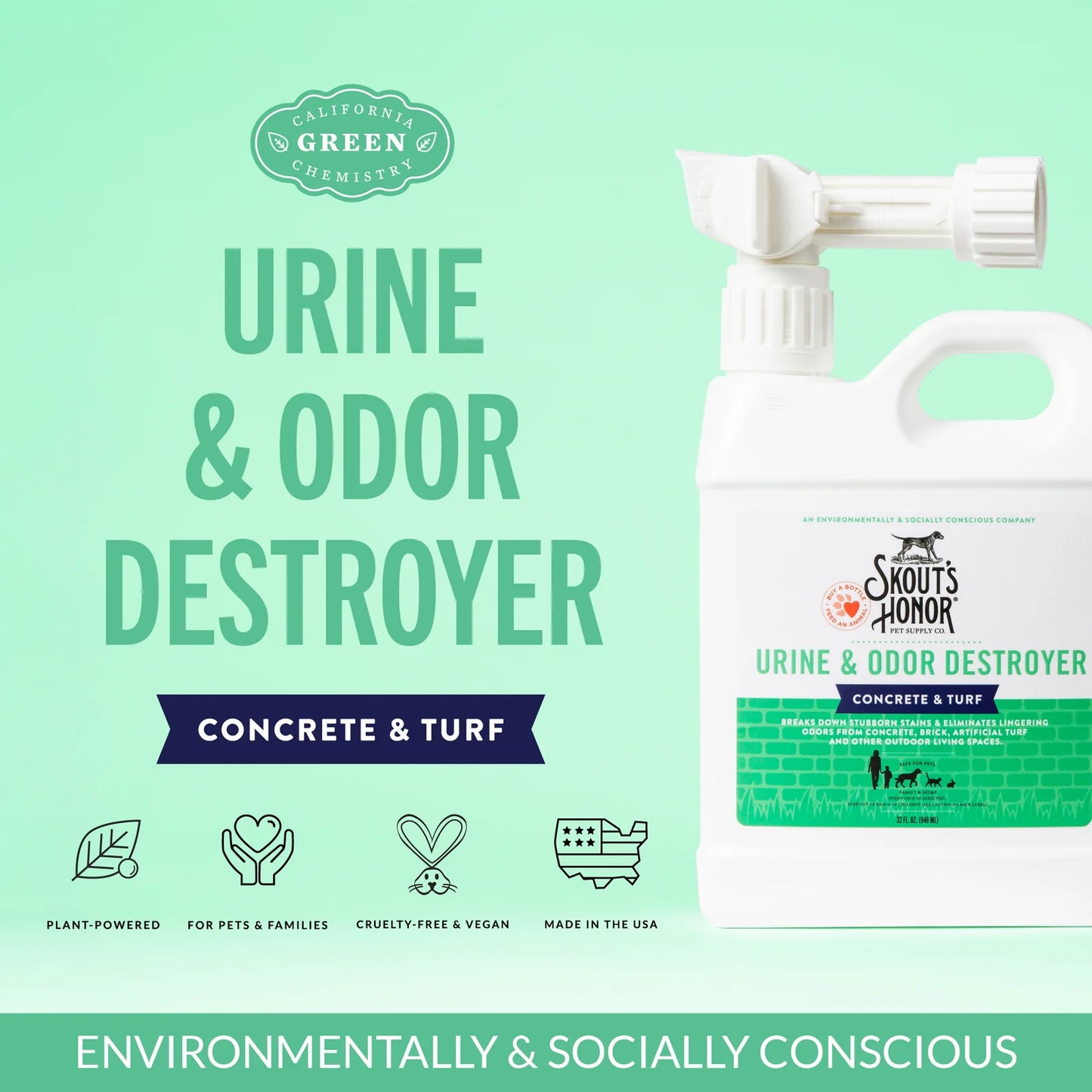 Outdoor Urine & Odor Destroyer- for Concrete & Turf