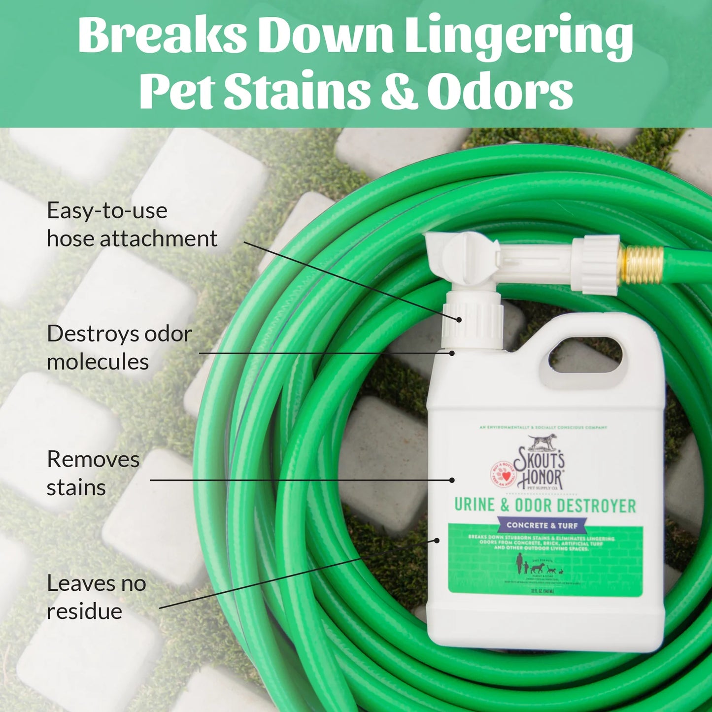 Outdoor Urine & Odor Destroyer- for Concrete & Turf