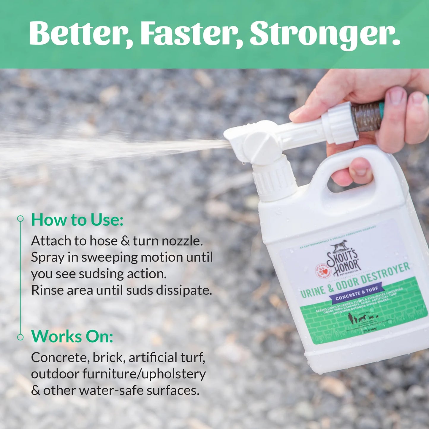 Outdoor Urine & Odor Destroyer- for Concrete & Turf