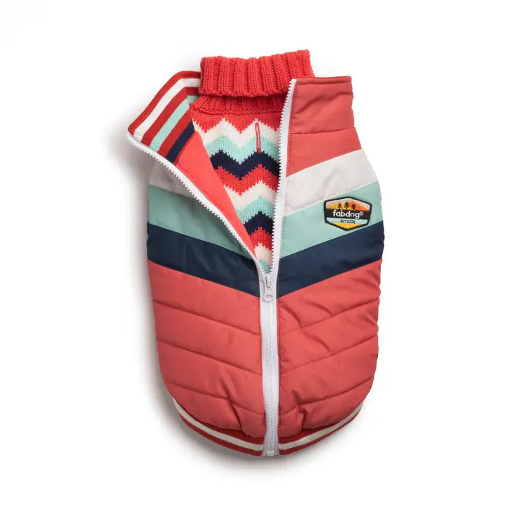 FabDog Pink Chevron Winter Coat