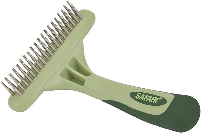 Double Row Undercoat Rake with Rotating Pins