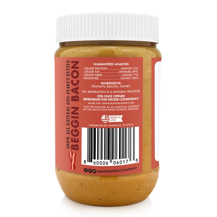 Buddy Budder Bangin' Bacon Peanut Butter for Dogs