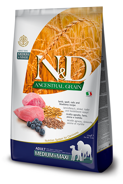 Farmina N&D Ancestral Grains- LAMB & BLUEBERRY