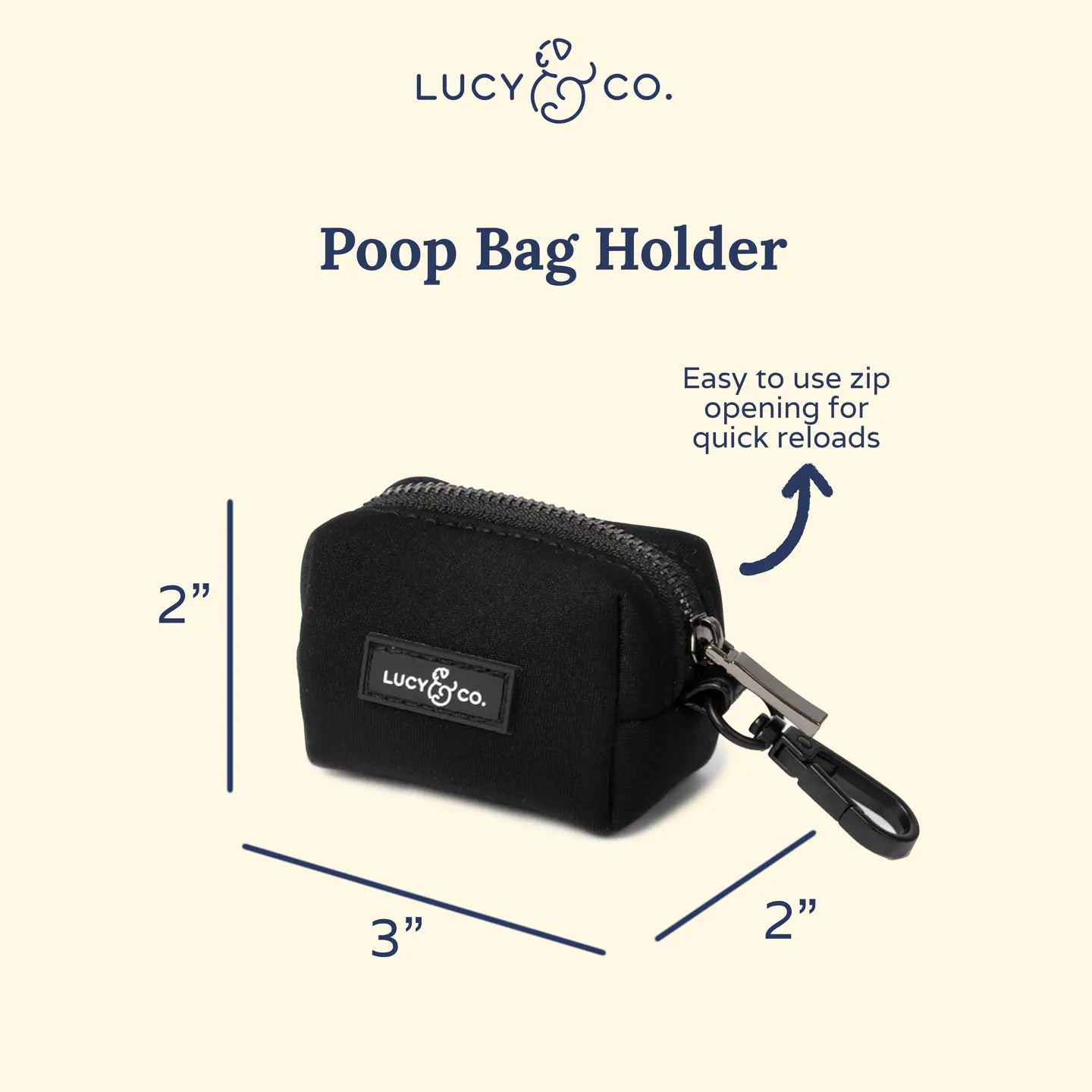 Fabric Poop Bag Pouch