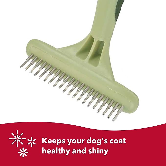 Double Row Undercoat Rake with Rotating Pins