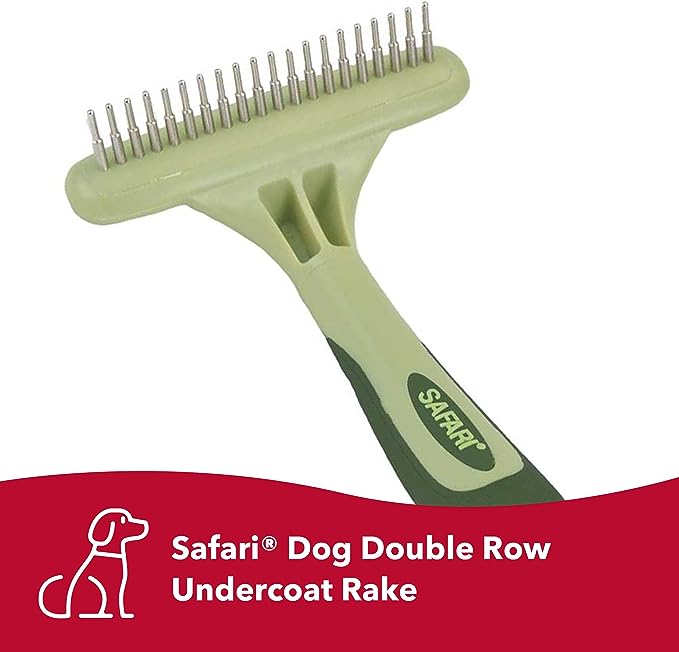 Double Row Undercoat Rake with Rotating Pins