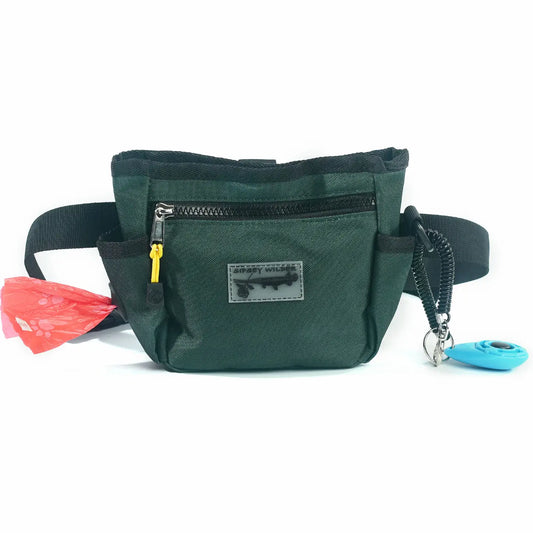 Sipsey Wilder Deep Forest Green Tail-Along Dog Treat Pouch
