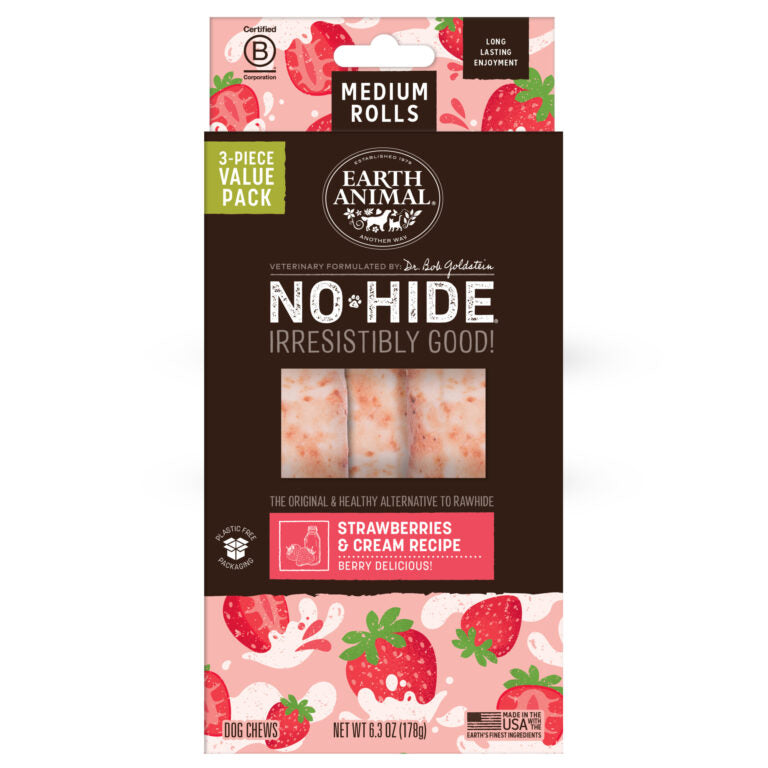 Packaged No-Hide: Strawberries & Cream Chews