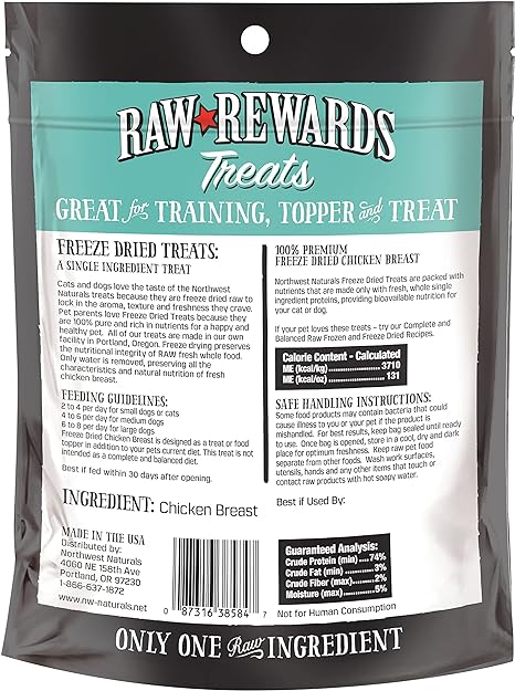 Raw Rewards Freeze Dried Chicken Breast