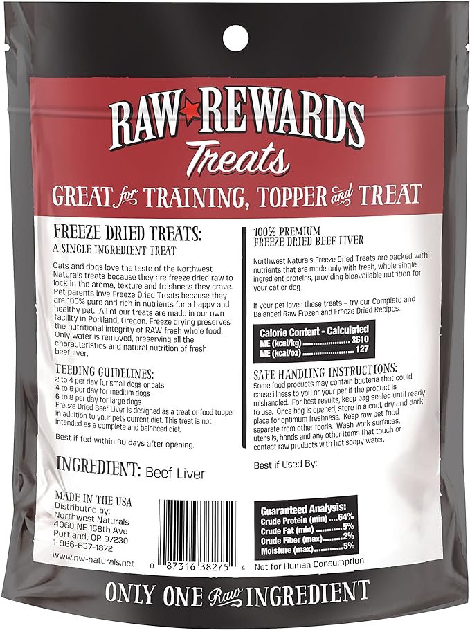 Raw Rewards Freeze Dried Beef Liver