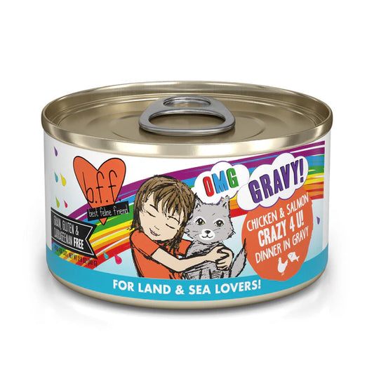 Weruva BFF OMG Gravy Wet Cat Food - Chicken & Salmon Crazy 4 U!