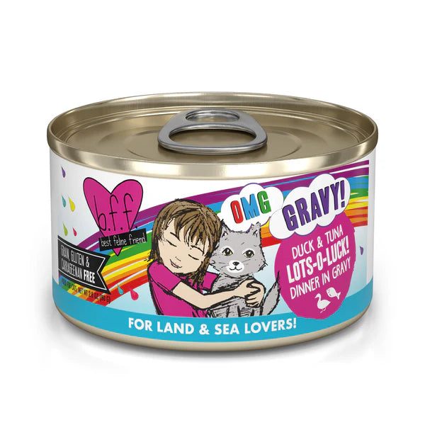 Weruva BFF OMG Gravy Wet Cat Food - Duck & Tuna Lots-O-Luck Recipe