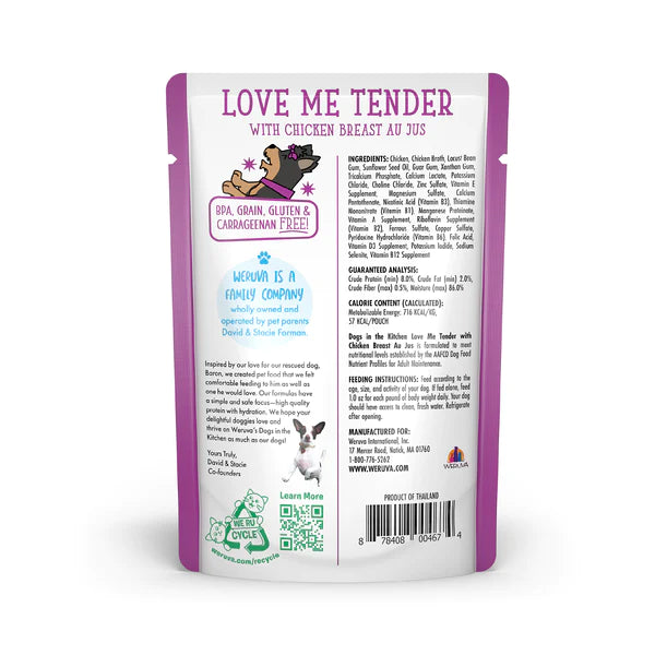 Weruva Dogs in the Kitchen Food Pouch- Love Me Tender