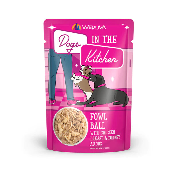 Weruva Dogs in the Kitchen Food Pouch- Fowl Ball