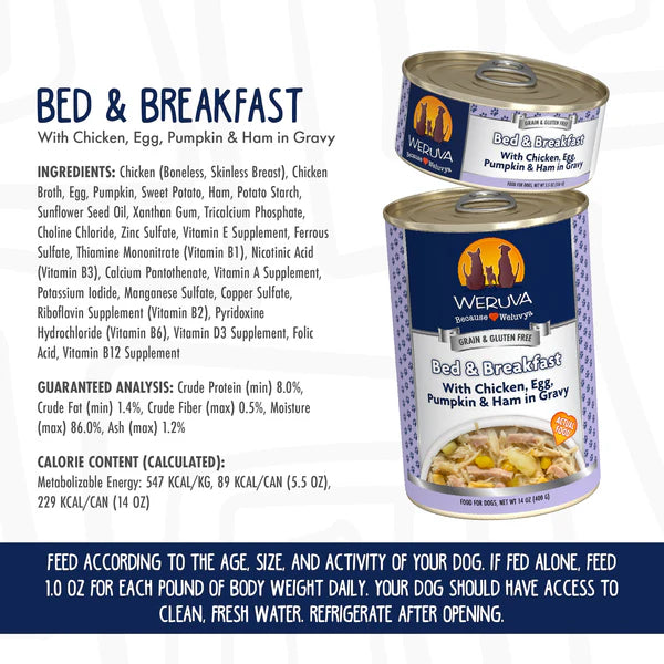 Weruva Classic Dog Wet Food - Bed & Breakfast Recipe