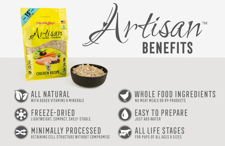 Artisan Chicken Freeze Dried Dog Food & Topper | Grandma Lucy's
