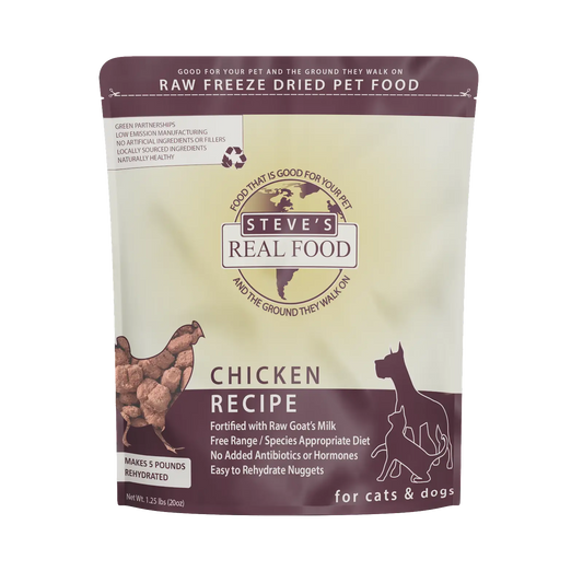 Freeze Dried Raw Chicken Dog & Cat Food | Steve's Real Food