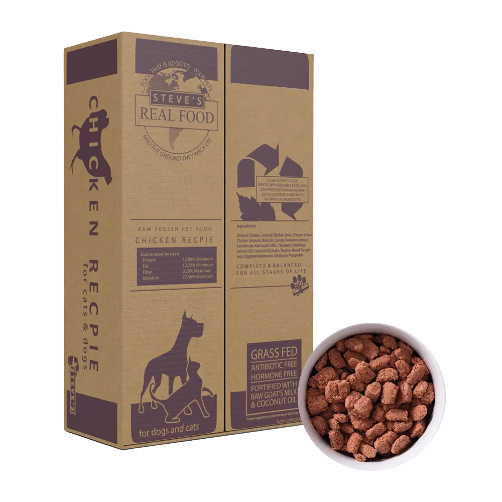 Steve’s Frozen Raw Dog & Cat Food, Chicken Recipe