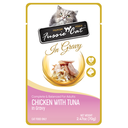 Fussie Cat Chicken with Tuna in Gravy Pouch