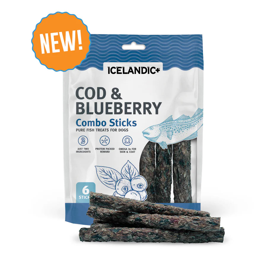 Cod & Blueberry Combo Sticks | Icelandic+