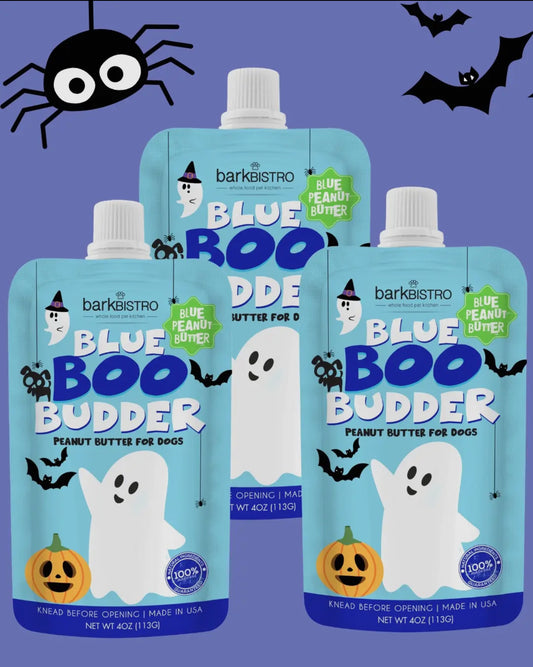 LIMITED EDITION Blue BOO Buddy Budder Peanut Butter for Dogs