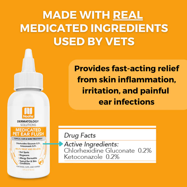 Medicated Pet Ear Flush | Antifungal & Antibacterial