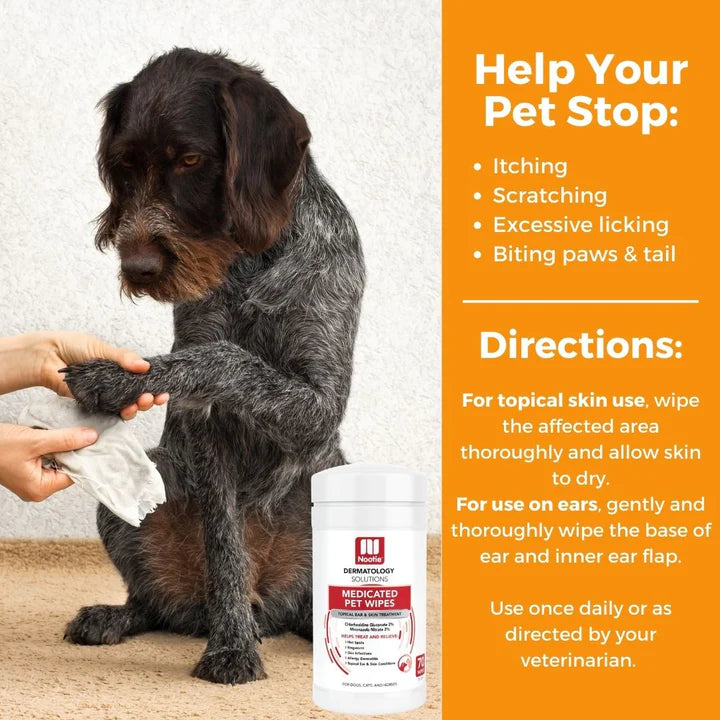 Medicated Pet Wipes | Antifungal & Antibacterial