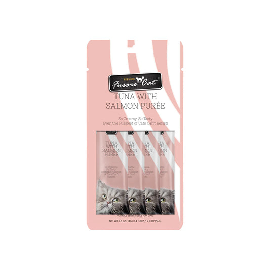 Fussie Cat 4-Pack Puree, Tuna with Salmon