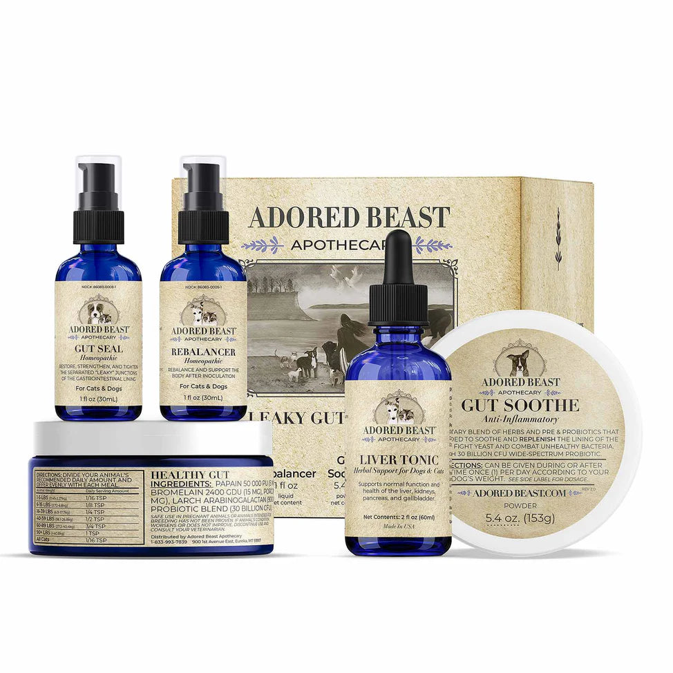 Adored Beast Leaky Gut Protocol for Dogs | 5 Product Kit