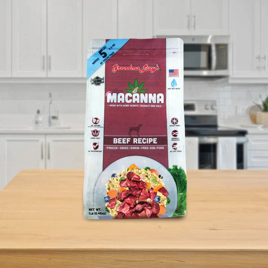 Macanna Beef Freeze-Dried Dog Food & Topper | Grandma Lucy's