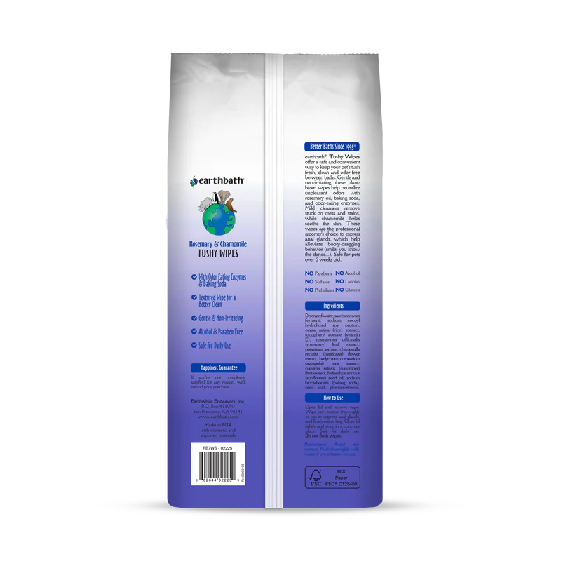 Earthbath Tushy Wipes